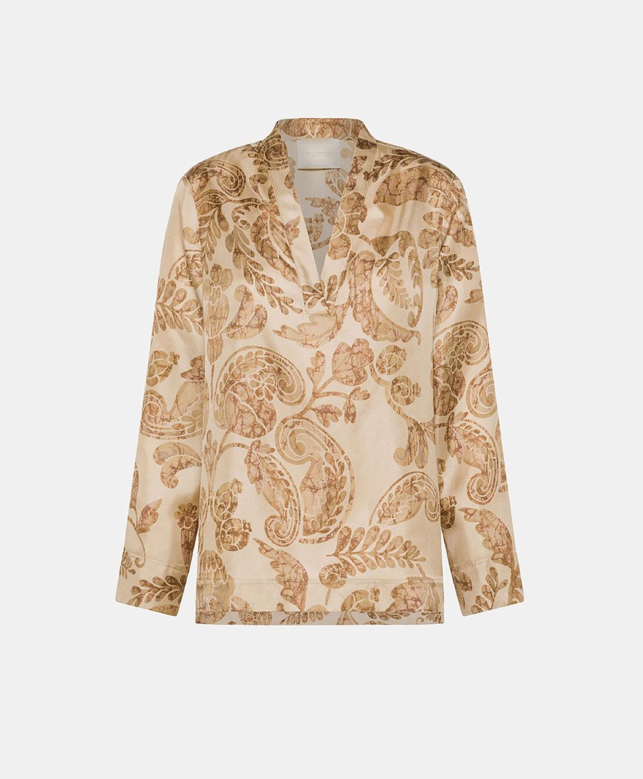 Momoni Ambroise Zijden Twill Blouse - Veelkleurig Poeder