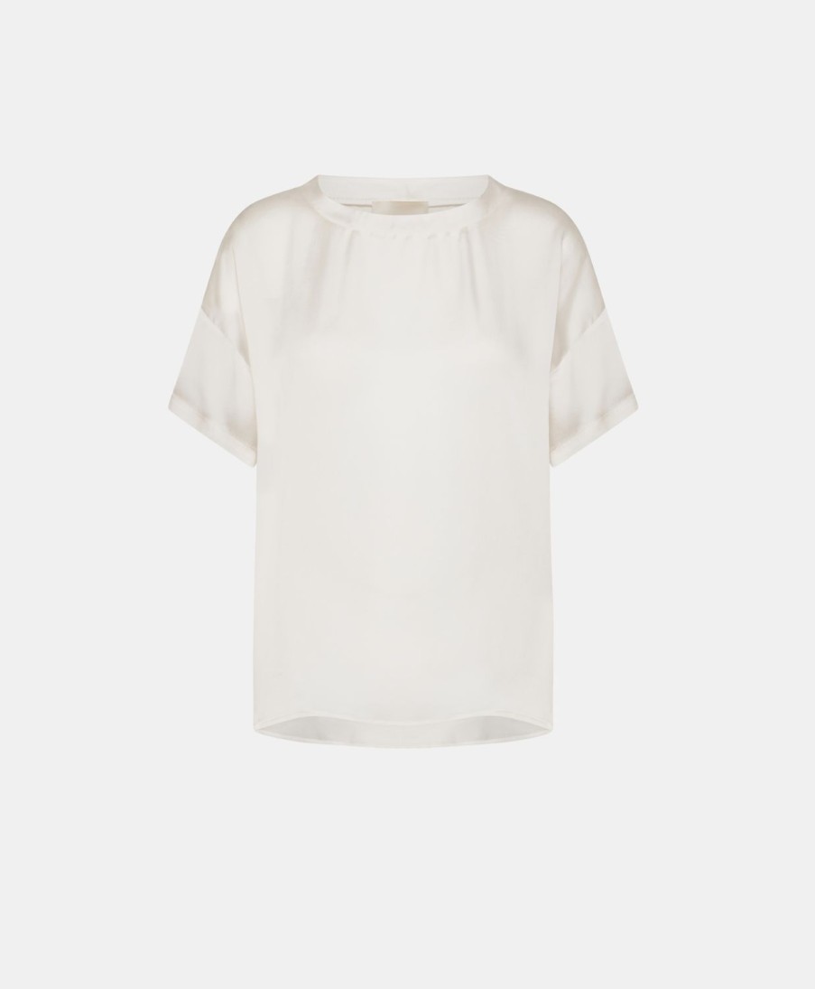 Momoni Alonso Effen Zijden Blouse - Creme