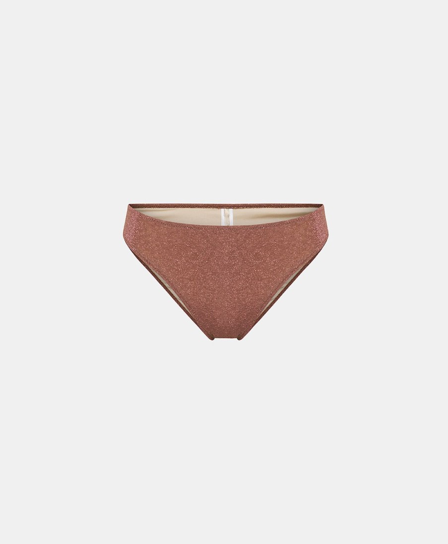 Momoni Madi Slip-Kostuum In Lurex-Jersey - Terracotta