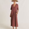 Momoni Altamura-Jurk In Lurex-Jersey - Terracotta