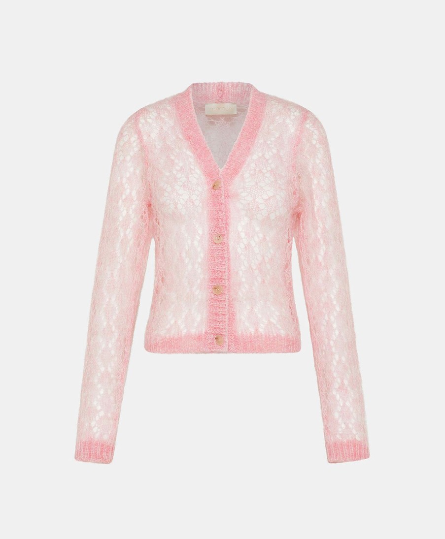 Momoni Altea Zacht Mohair Vest - Baby Roze