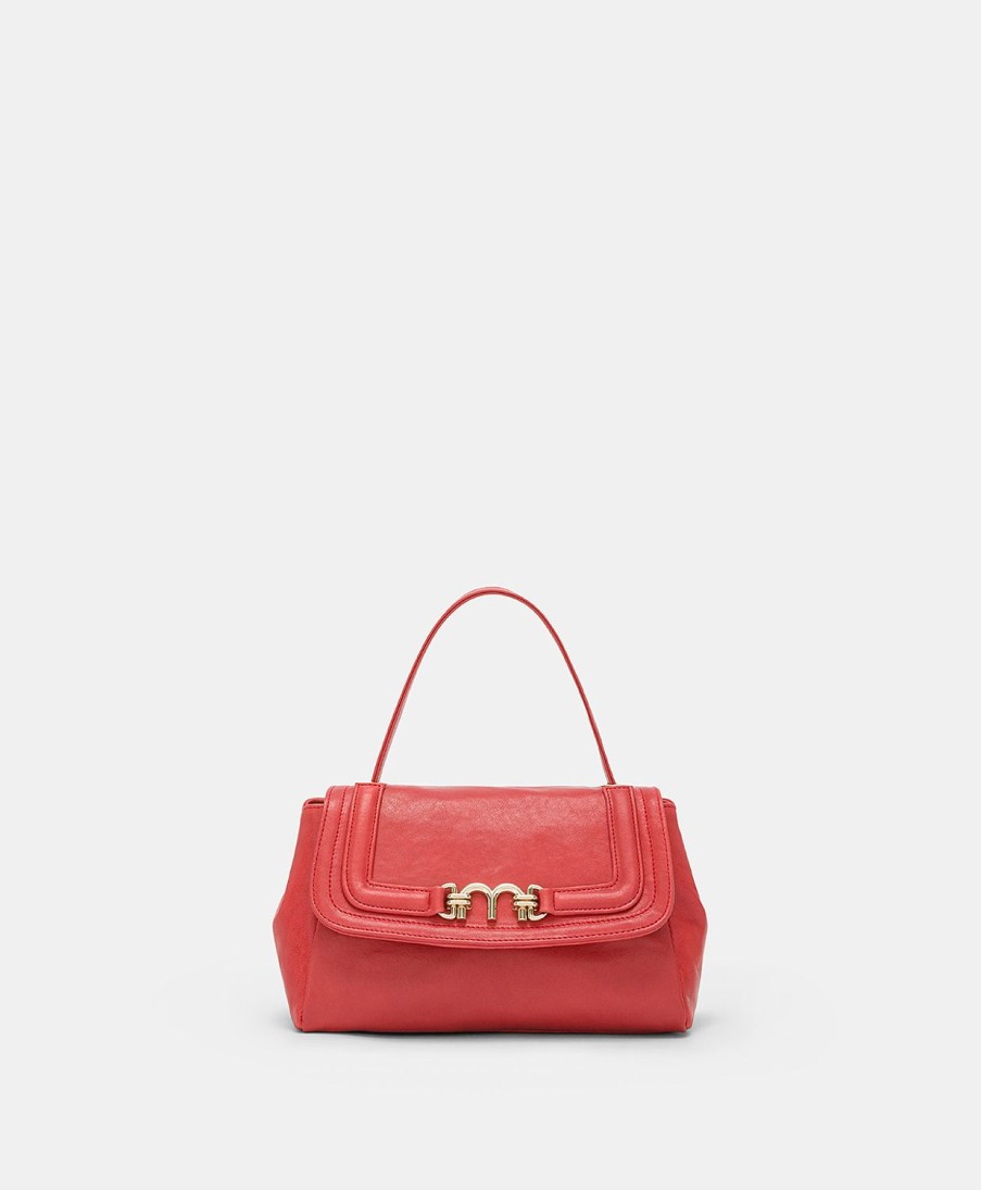 Momoni Petit Flore Leren Tas - Rood