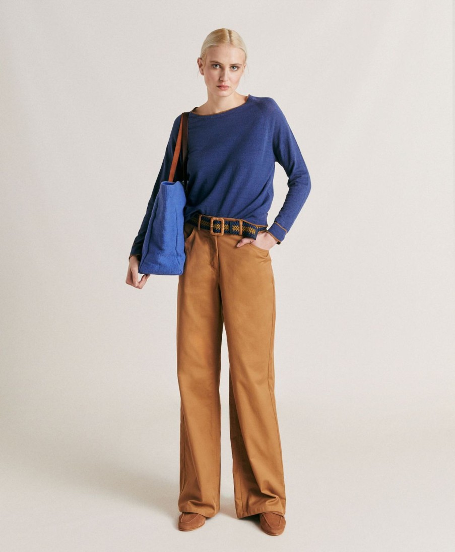 Momoni Olivina Gabardine Broek - Karamel