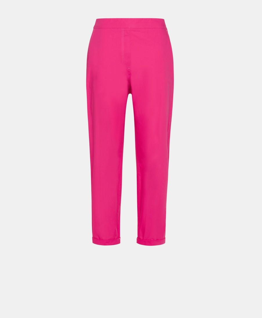 Momoni Idaho Poplin Broek - Fuchsia