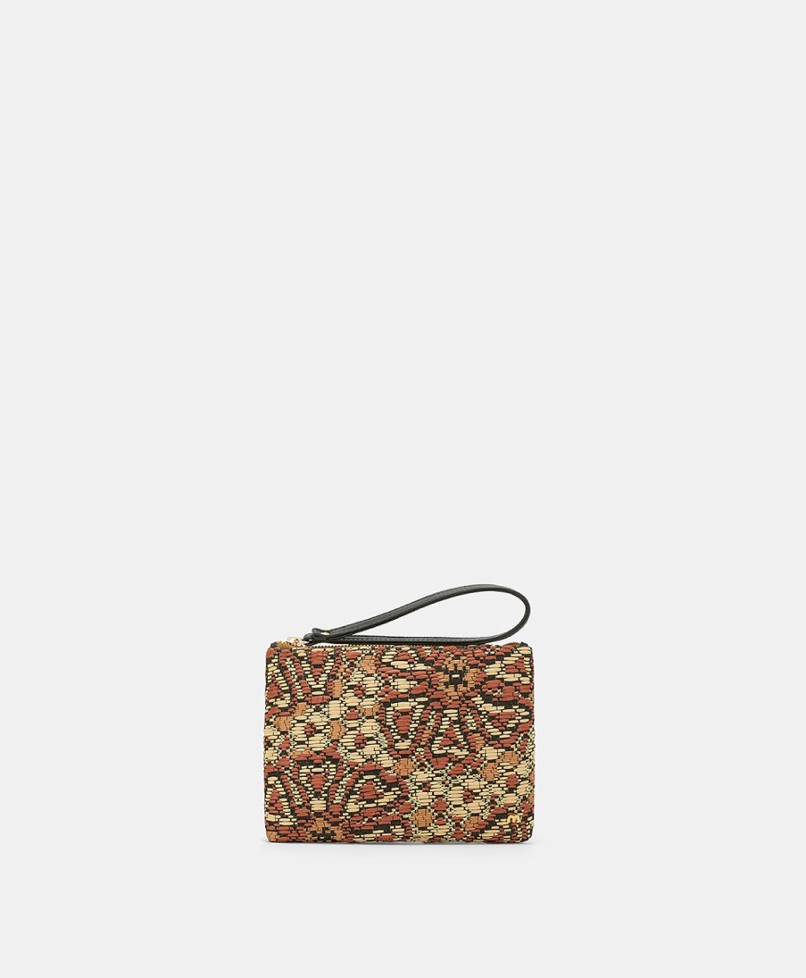 Momoni Fragua Clutch Met Weven - Zwart Veelkleurig