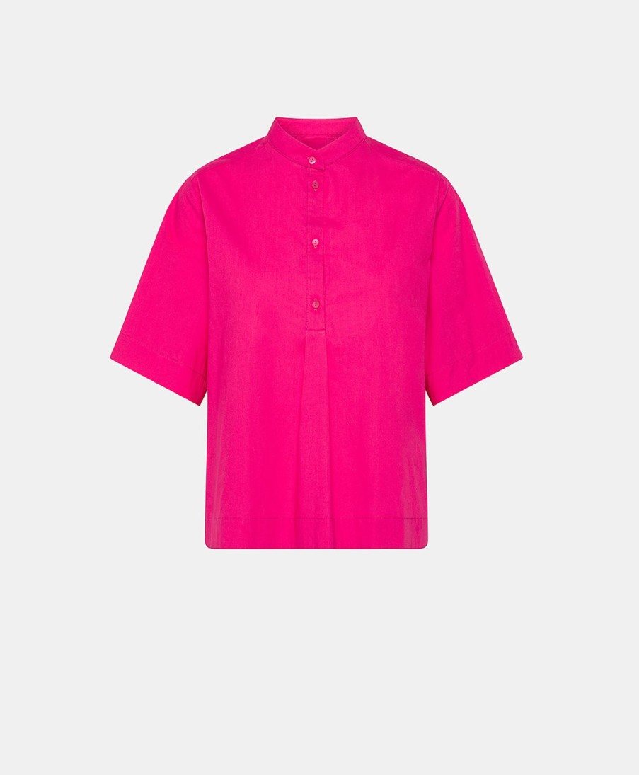 Momoni Mialli Poplin Blouse - Fuchsia