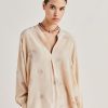 Momoni Alisha Blouse In Crepe De Chine - Veelkleurig Beige