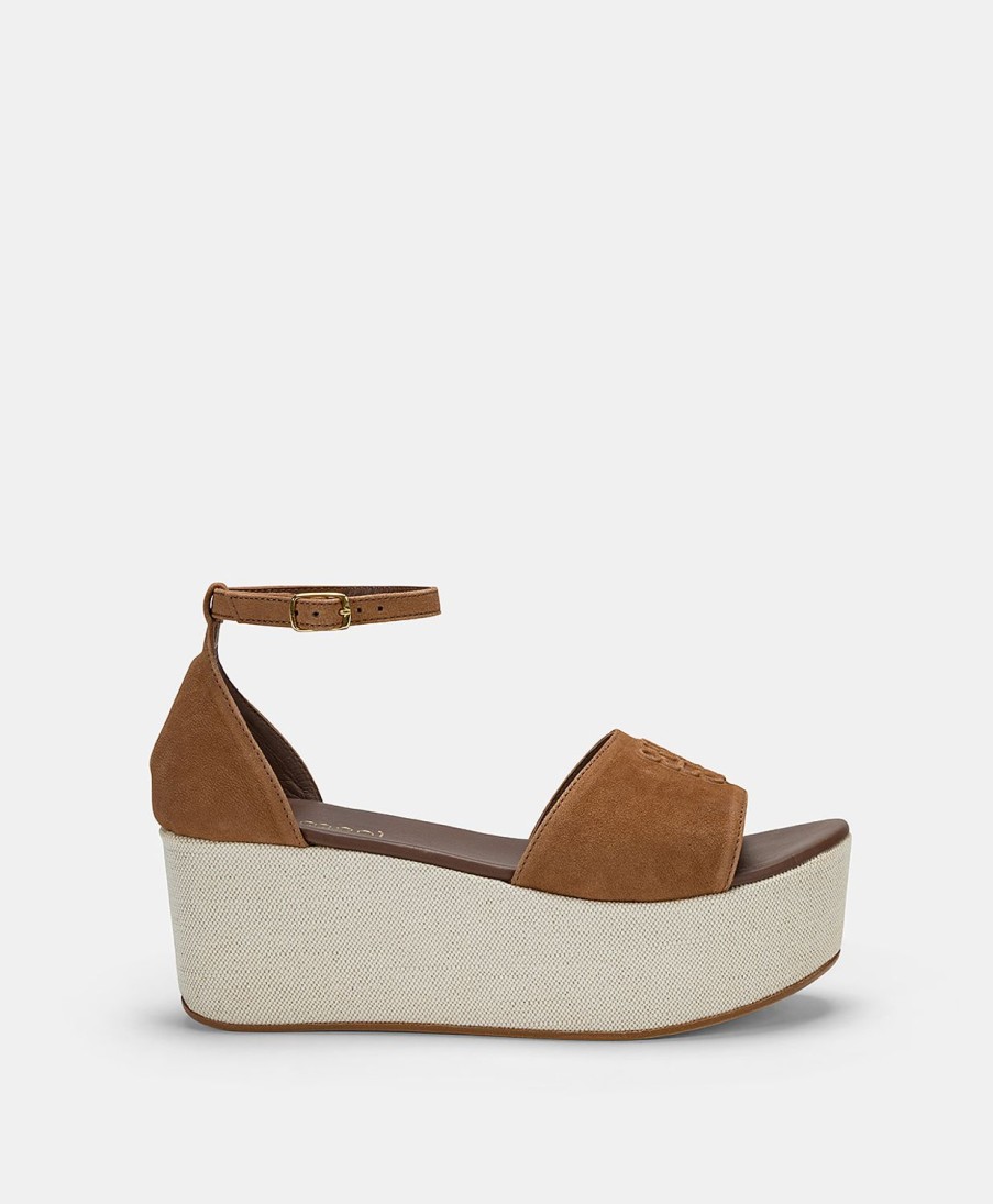 Momoni Soraya-Sandalen Van Leer En Canvas - Leer