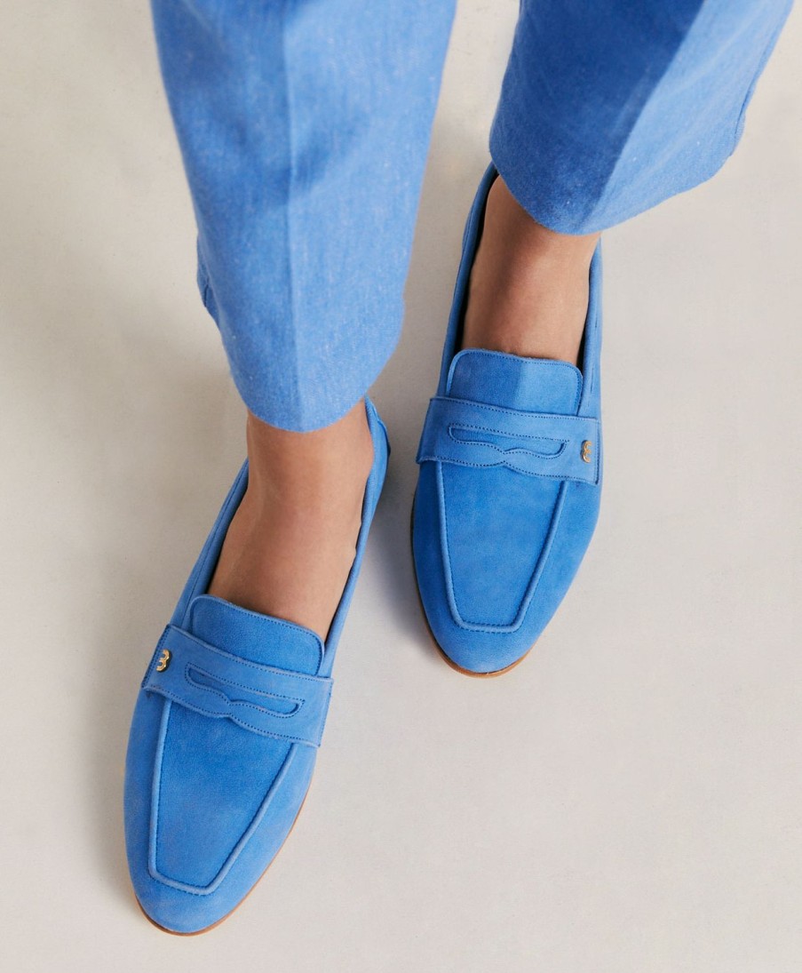 Momoni Moresca Leren Mocassins - Bluette