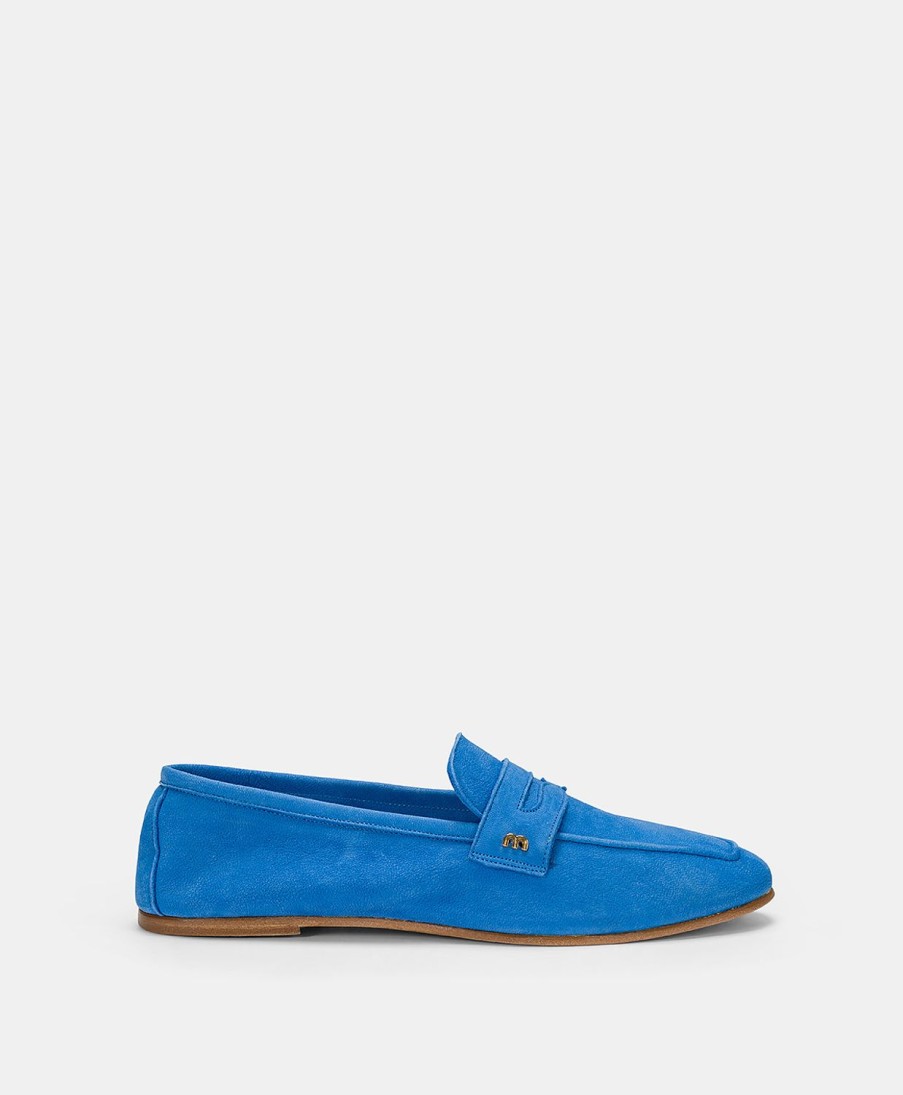 Momoni Moresca Leren Mocassins - Bluette